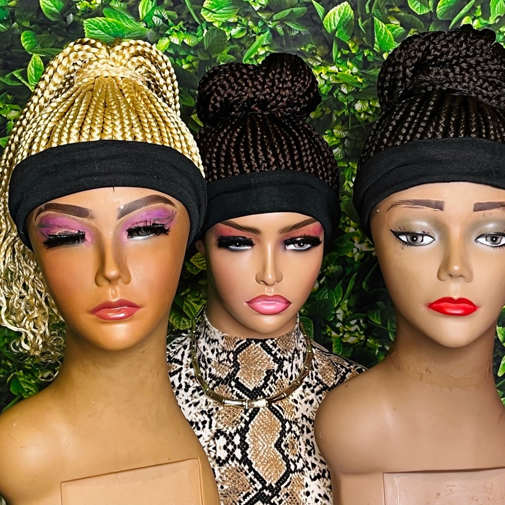 Headband box braids wigs
